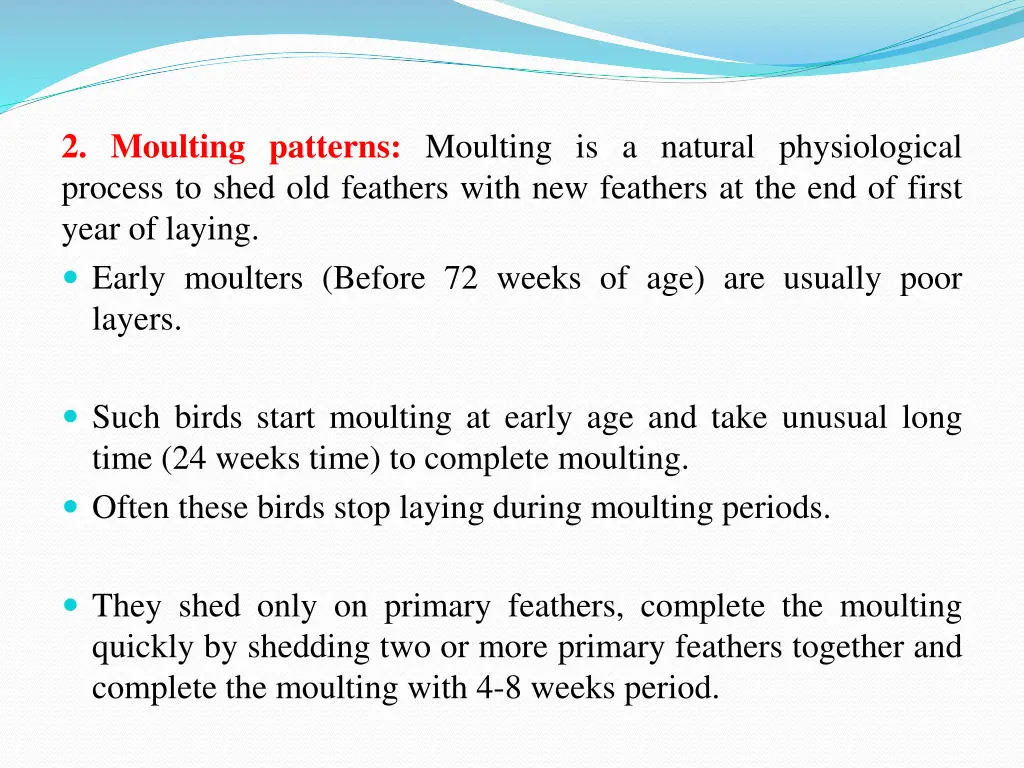 2 moulting patterns moulting is a natural