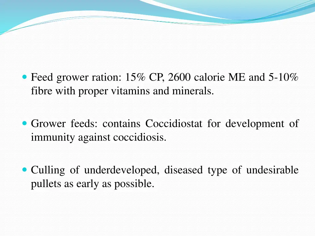 feed grower ration 15 cp 2600 calorie