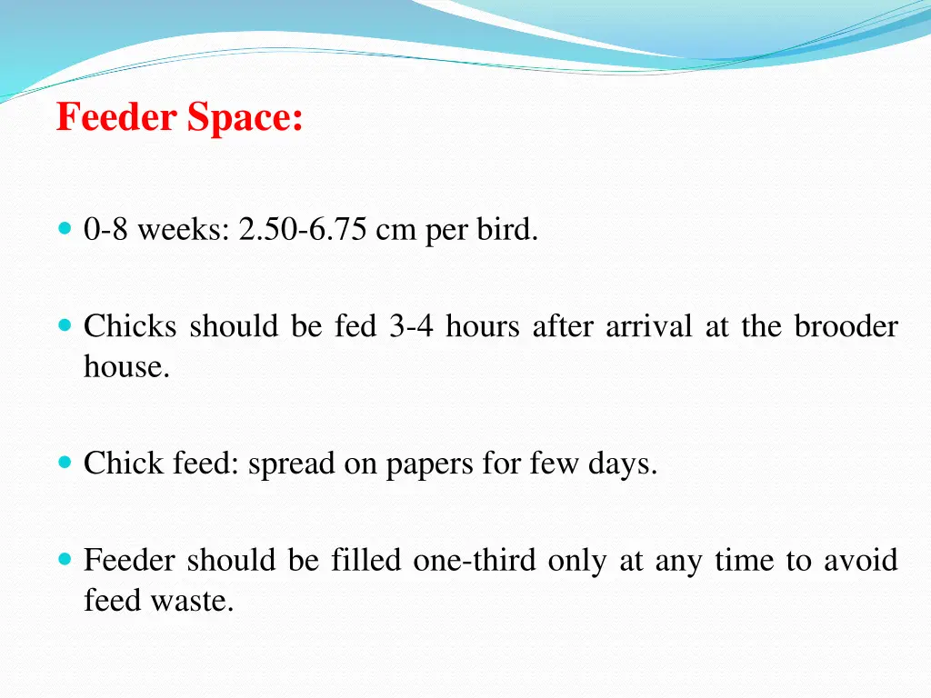 feeder space