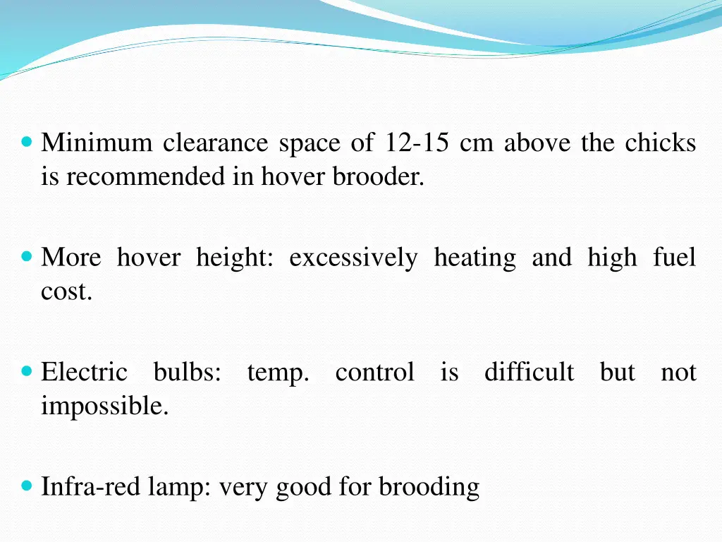 minimum clearance space of 12 15 cm above