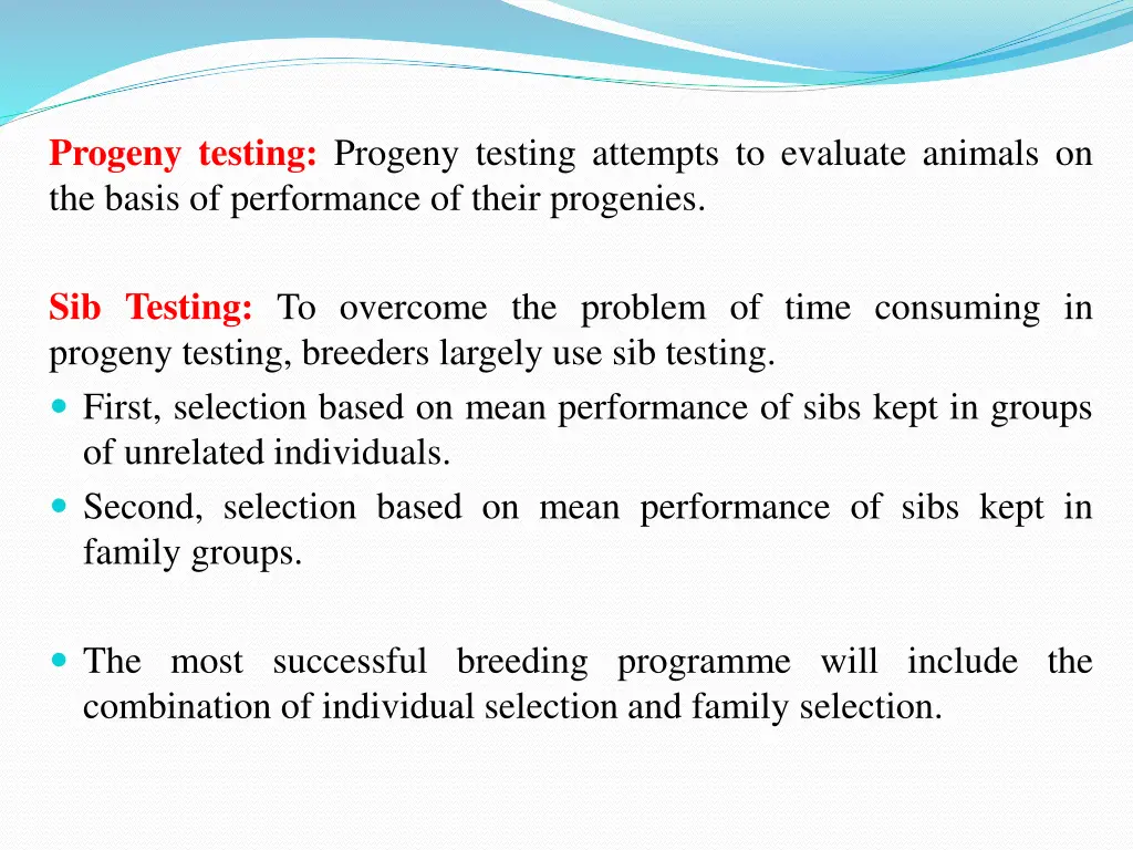 progeny testing progeny testing attempts