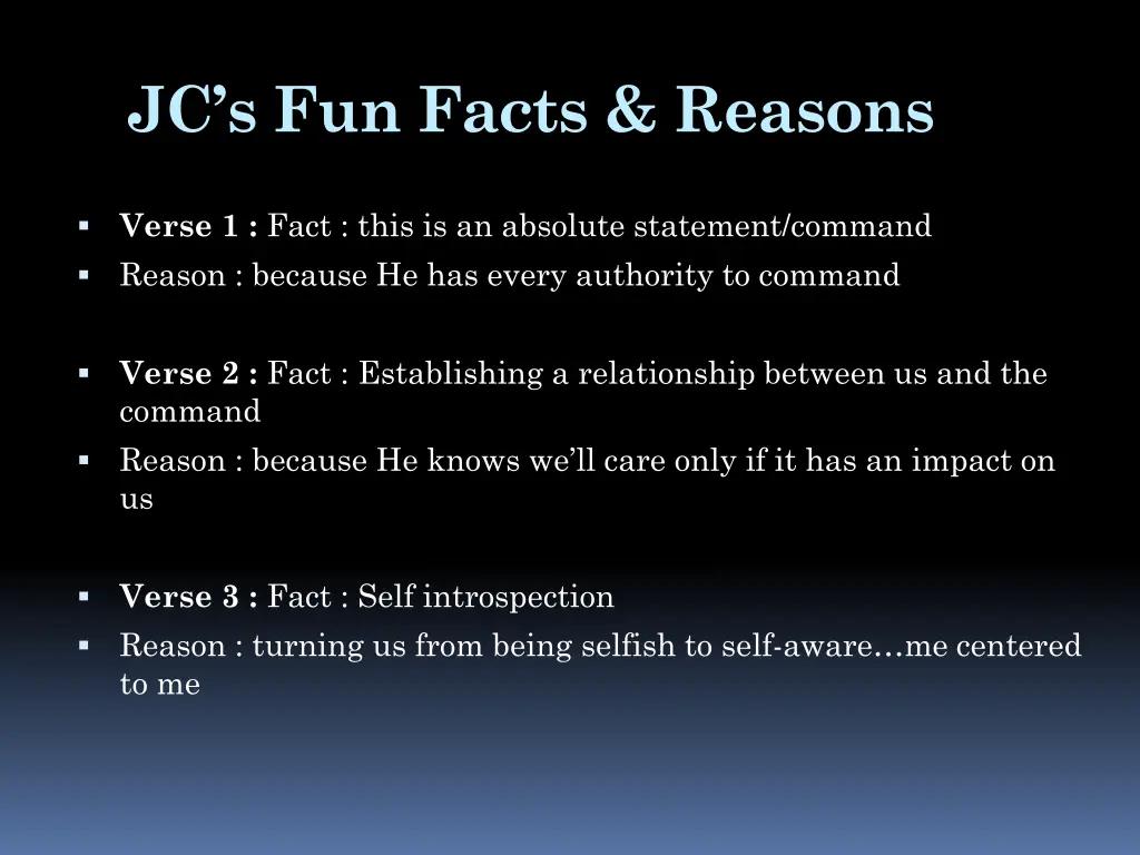 jc s fun facts reasons