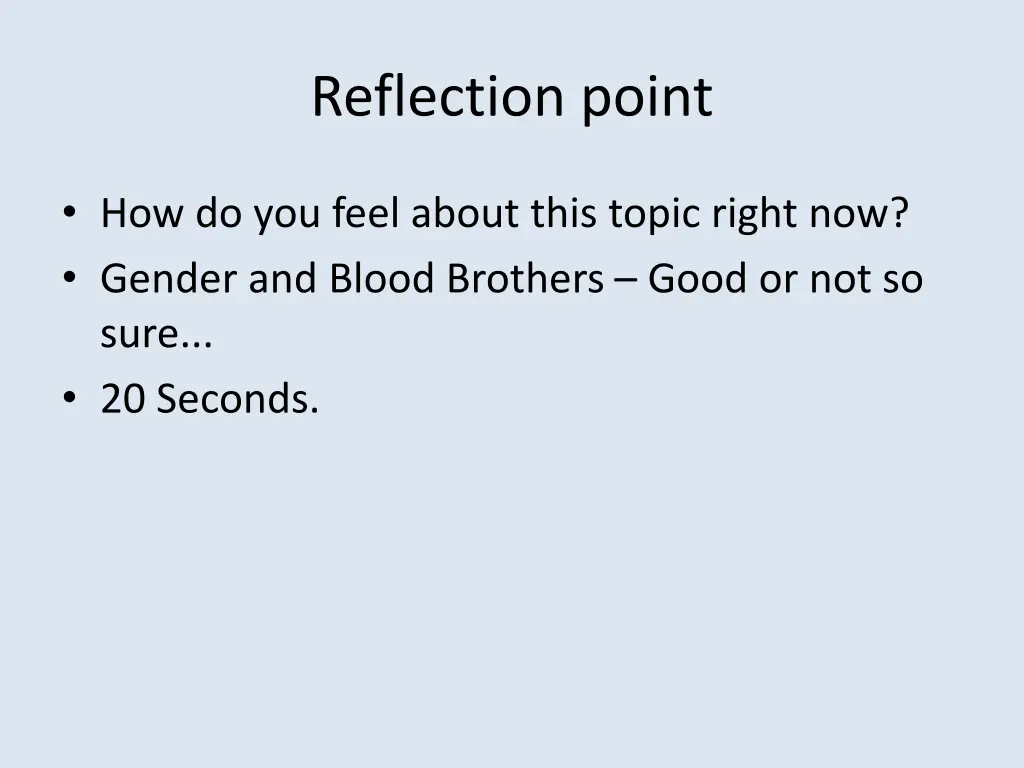 reflection point