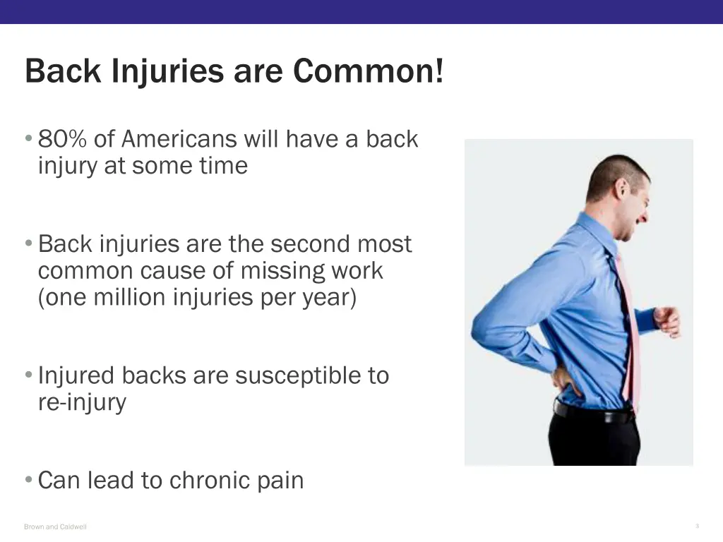 back injuries are common