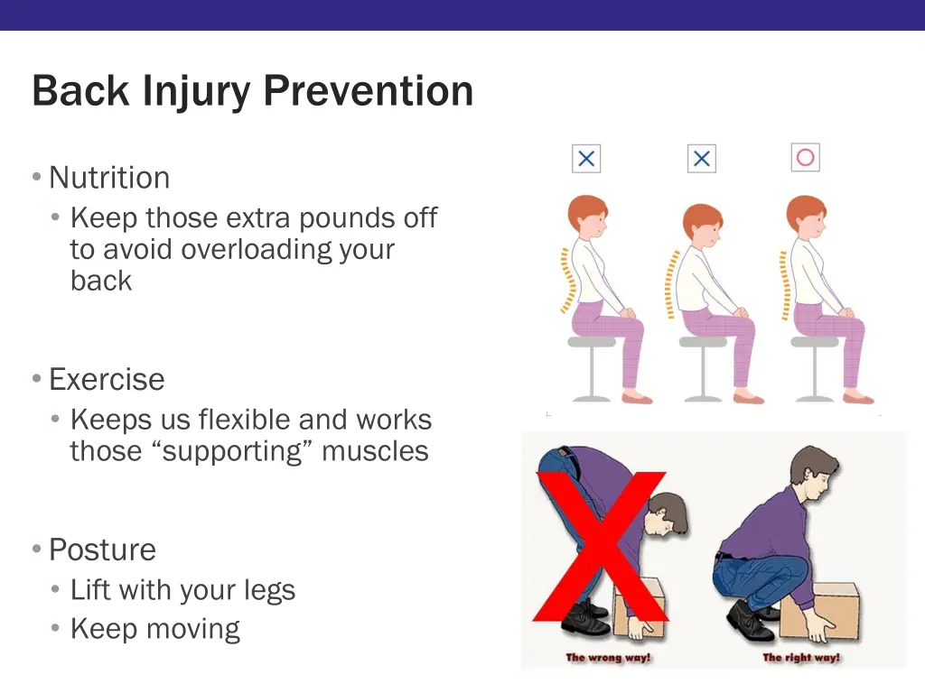 back injury prevention