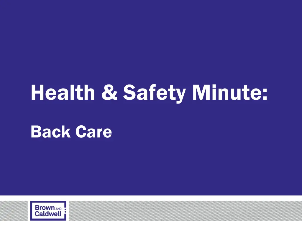 health safety minute