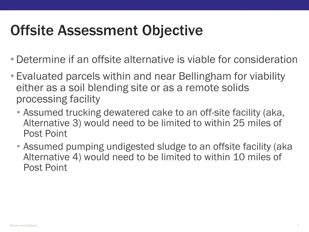 offsite assessment objective