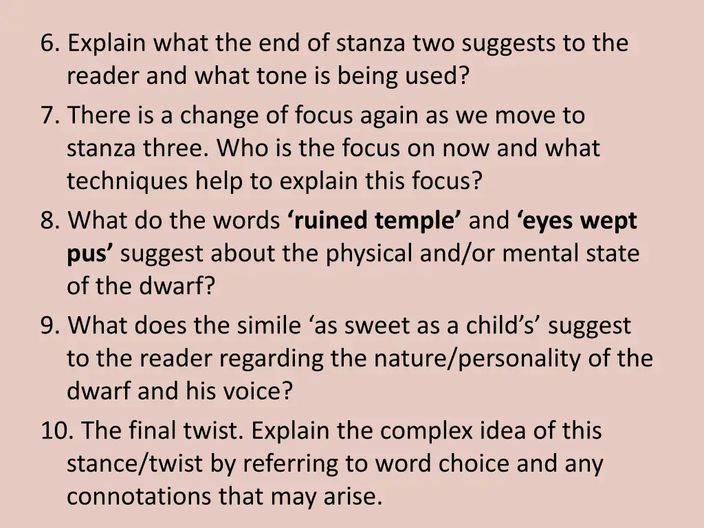 6 explain what the end of stanza two suggests