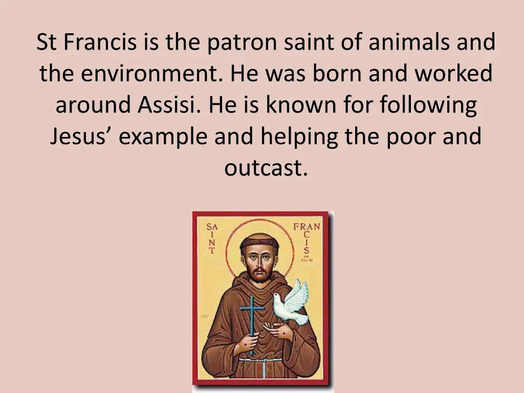 st francis is the patron saint of animals