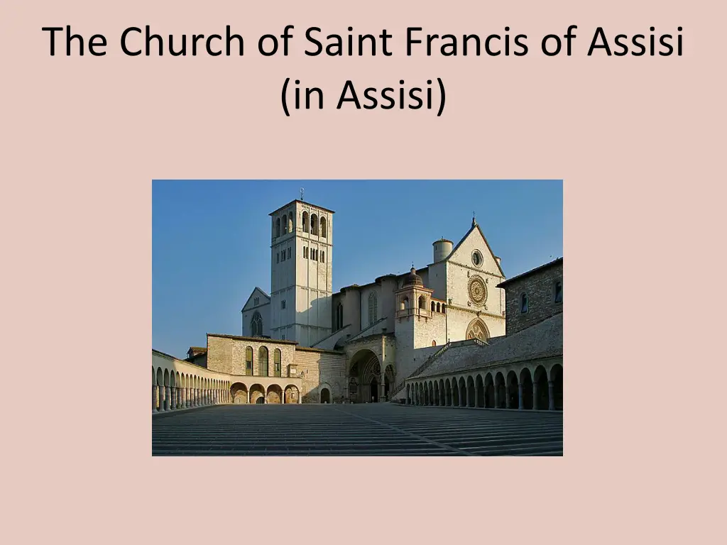 the church of saint francis of assisi in assisi