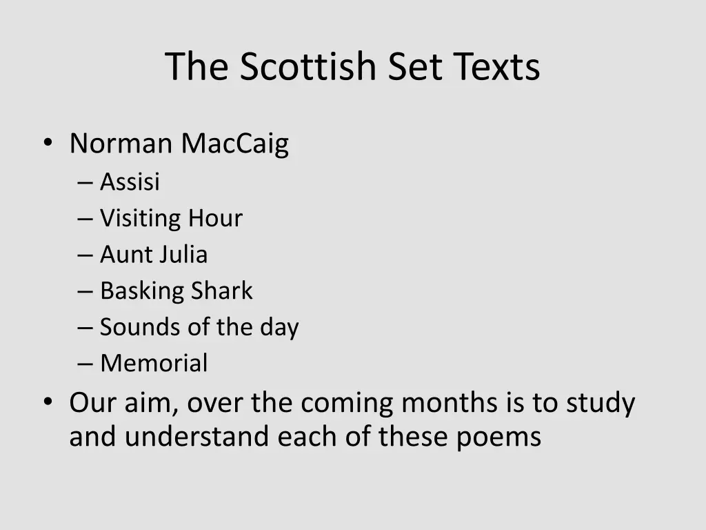 the scottish set texts