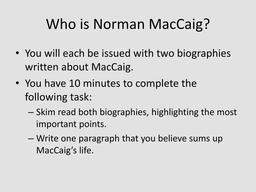 who is norman maccaig