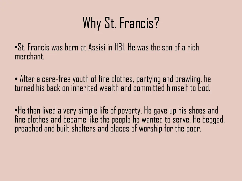 why st francis