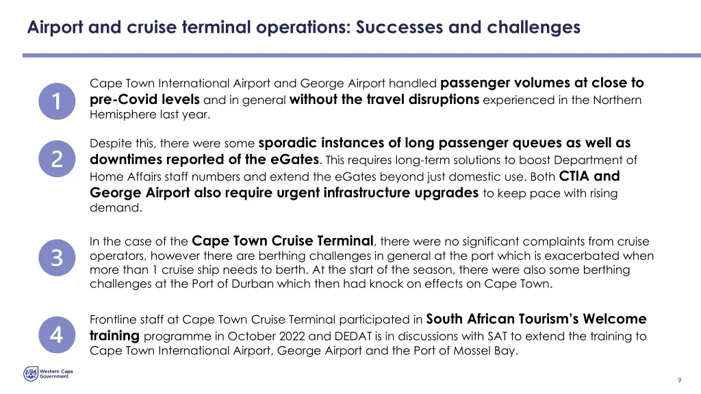 airport and cruise terminal operations successes