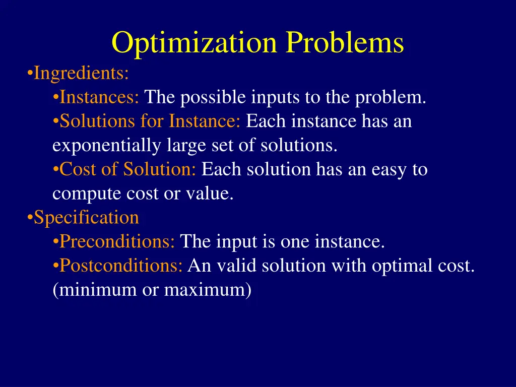 optimization problems