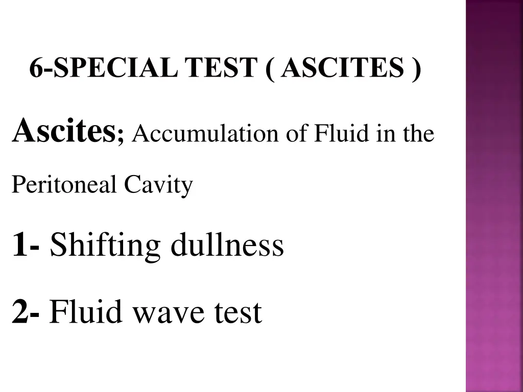 6 special test ascites