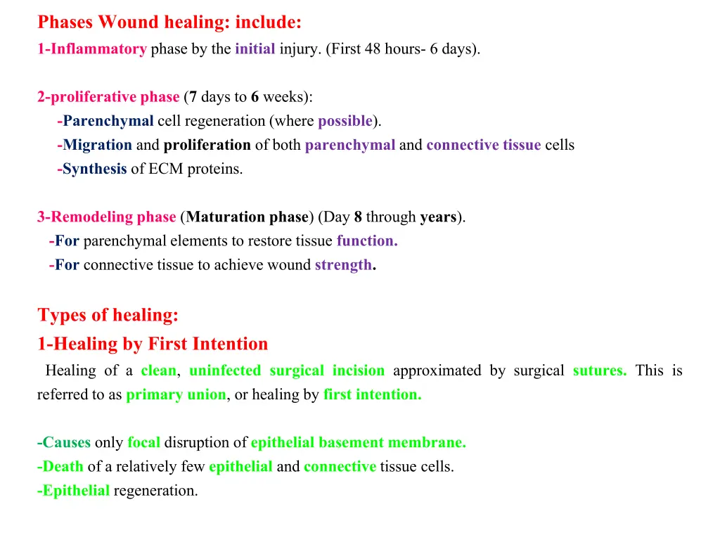 phases wound healing include 1 inflammatory phase