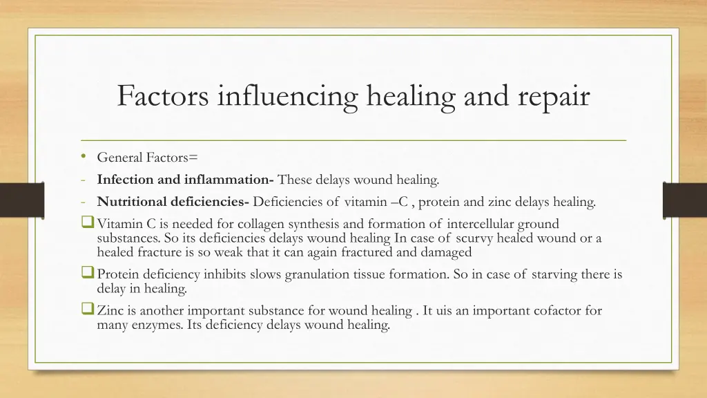 factors influencing healing and repair 3