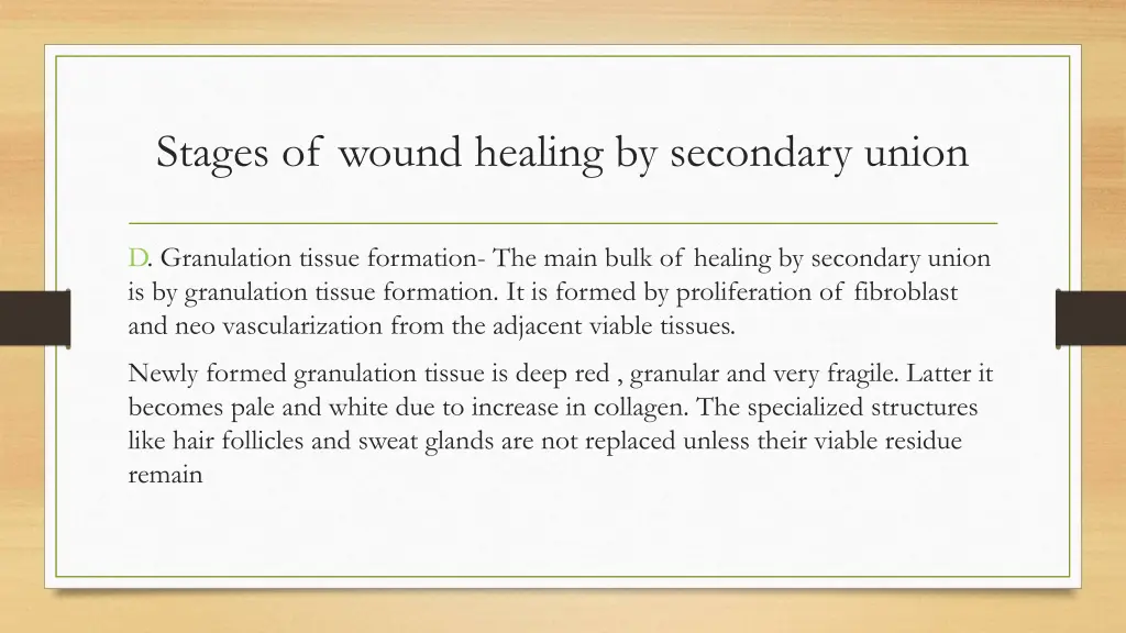 stages of wound healing by secondary union 1