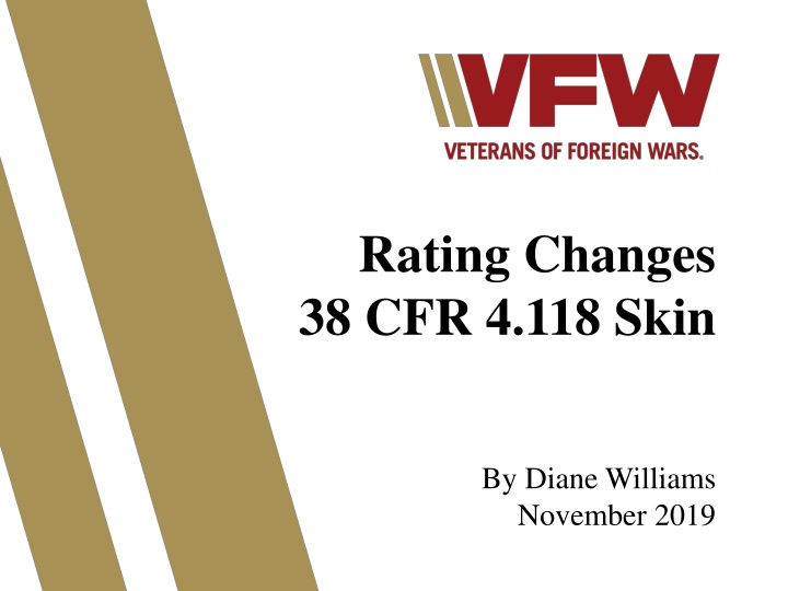 rating changes 38 cfr 4 118 skin