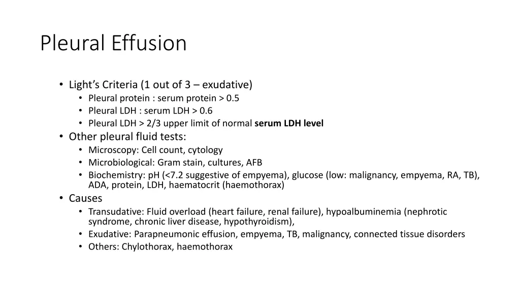 pleural effusion