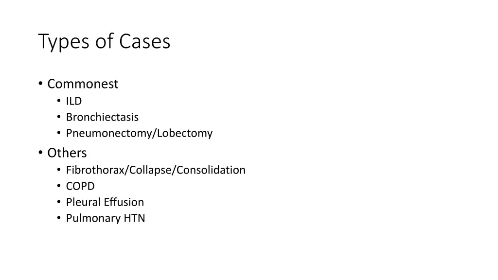 types of cases