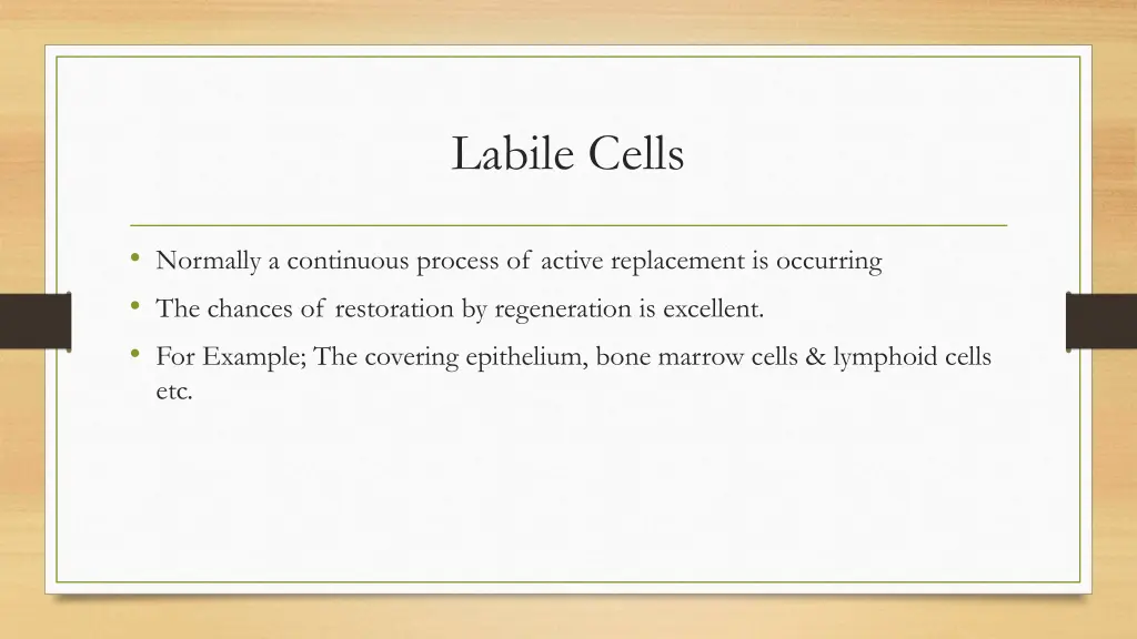 labile cells