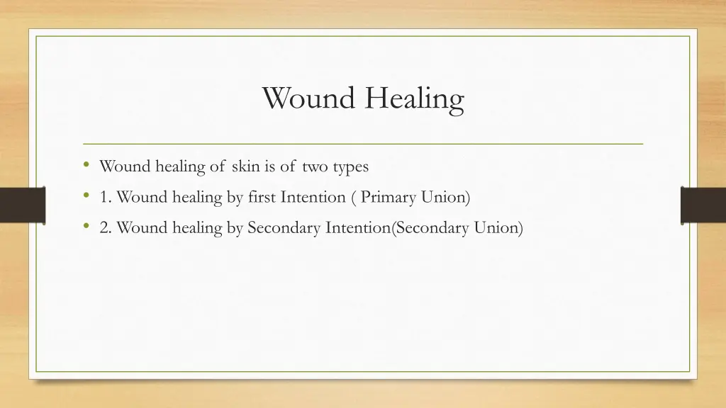 wound healing