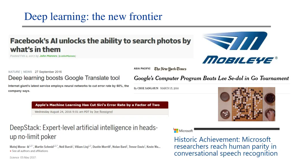 deep learning the new frontier