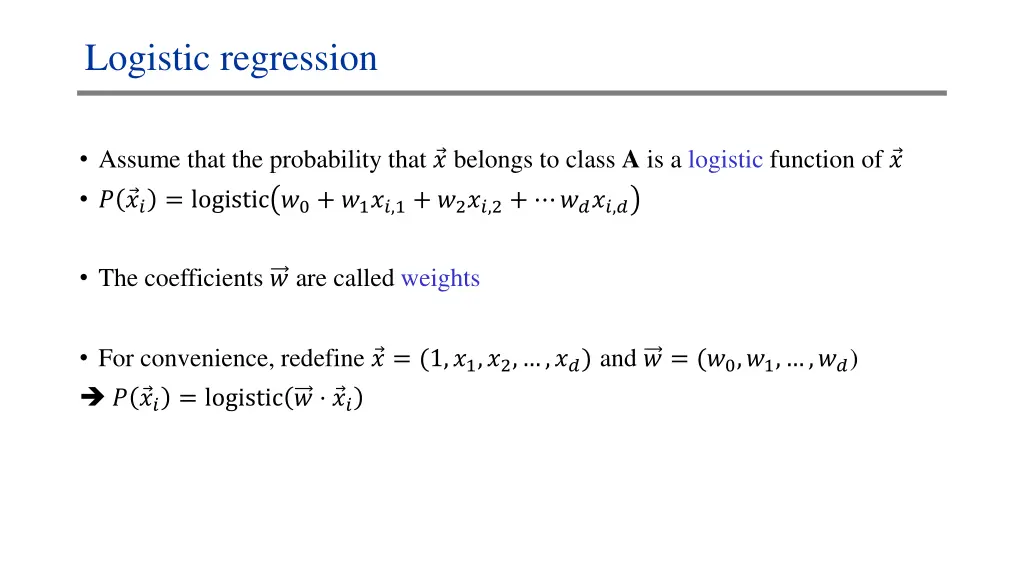 logistic regression