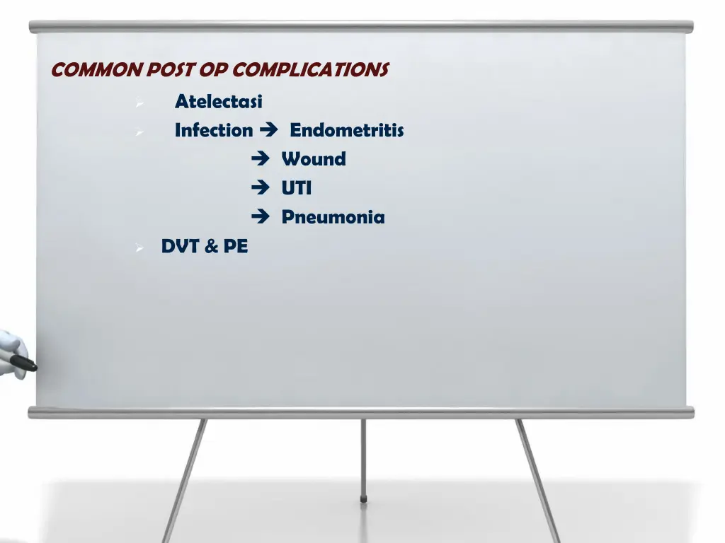 common post op complications