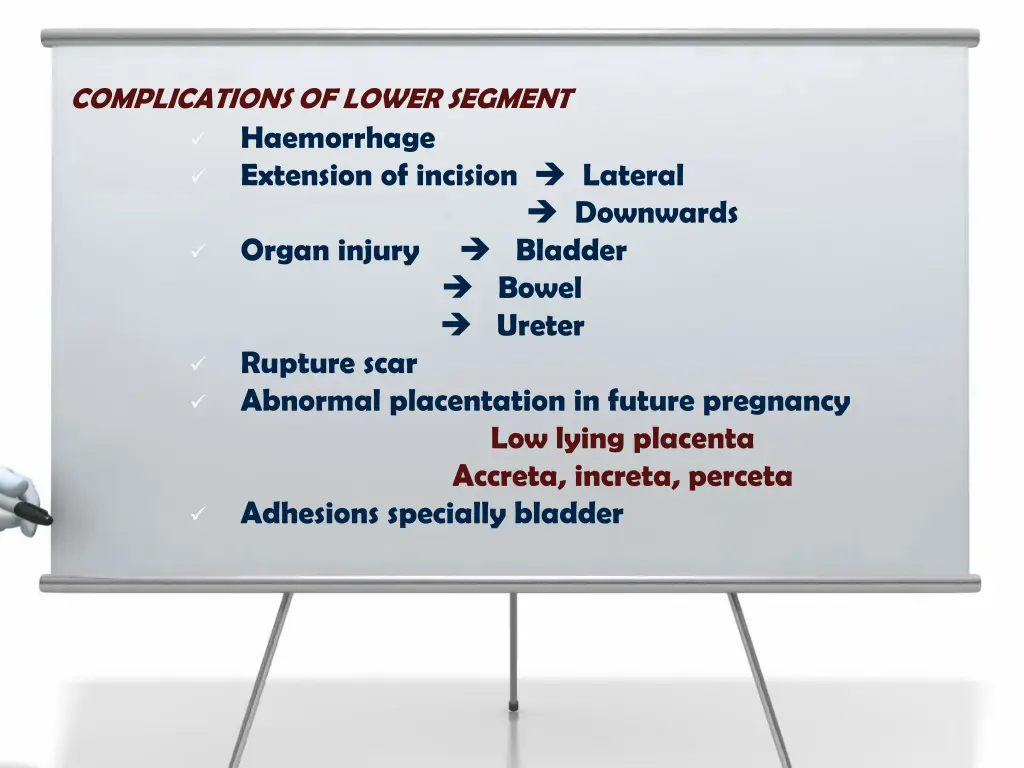 complications of lower segment