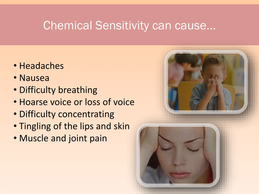 chemical sensitivity can cause