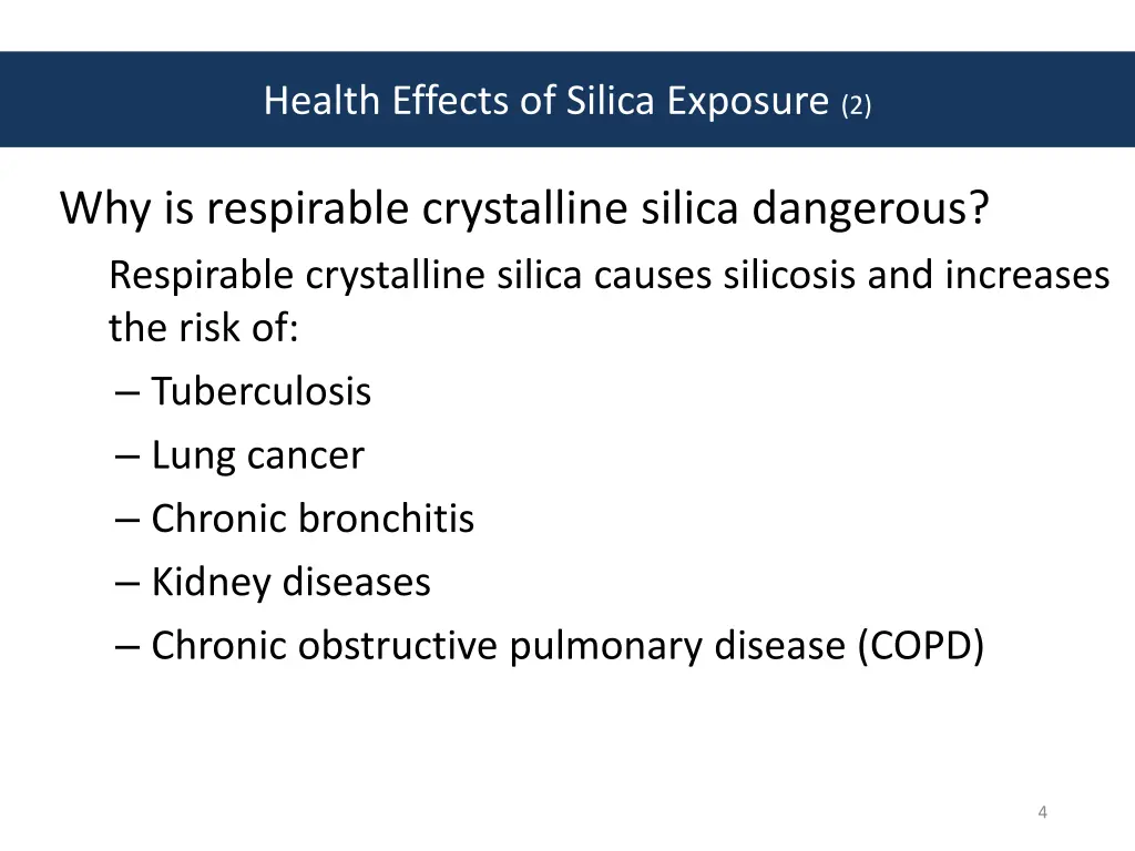 health effects of silica exposure 2