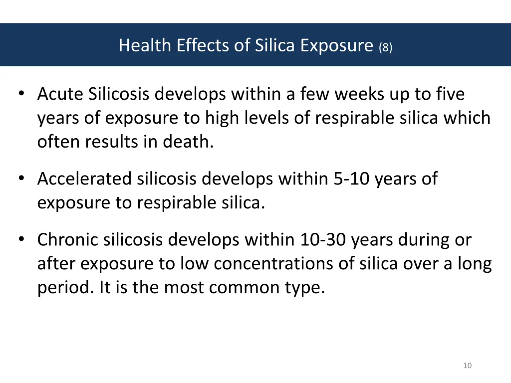 health effects of silica exposure 8