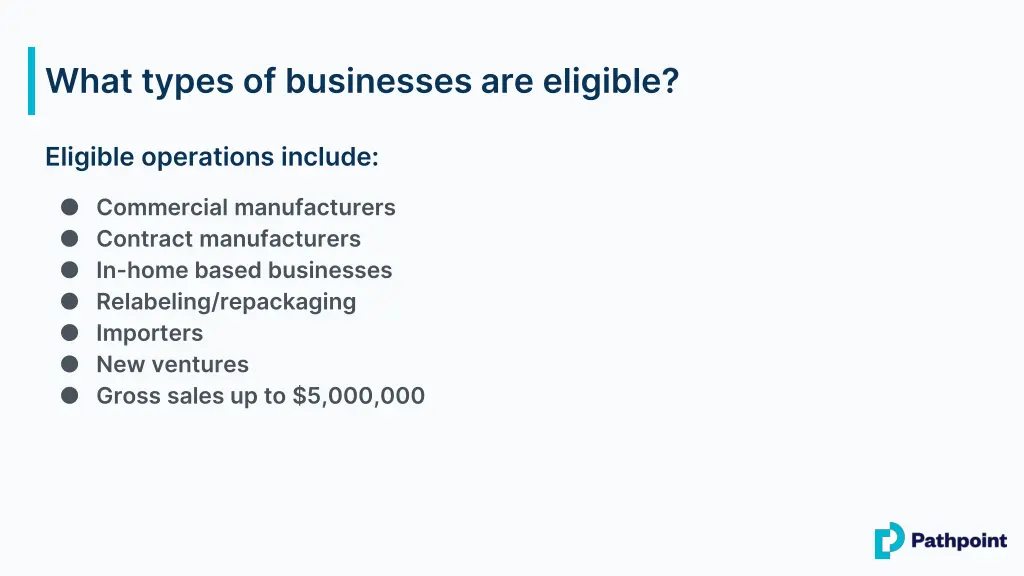 what types of businesses are eligible