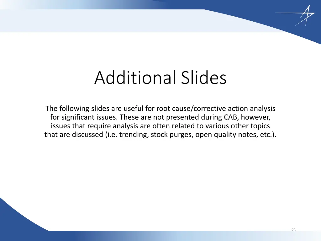 additional slides