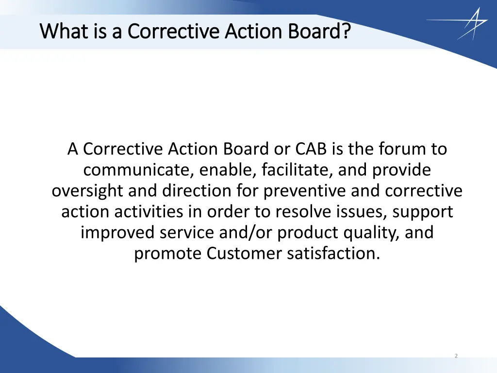 what is a corrective action board what