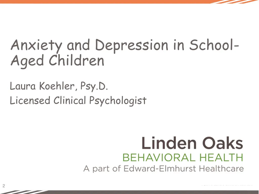 anxiety and depression in school aged children