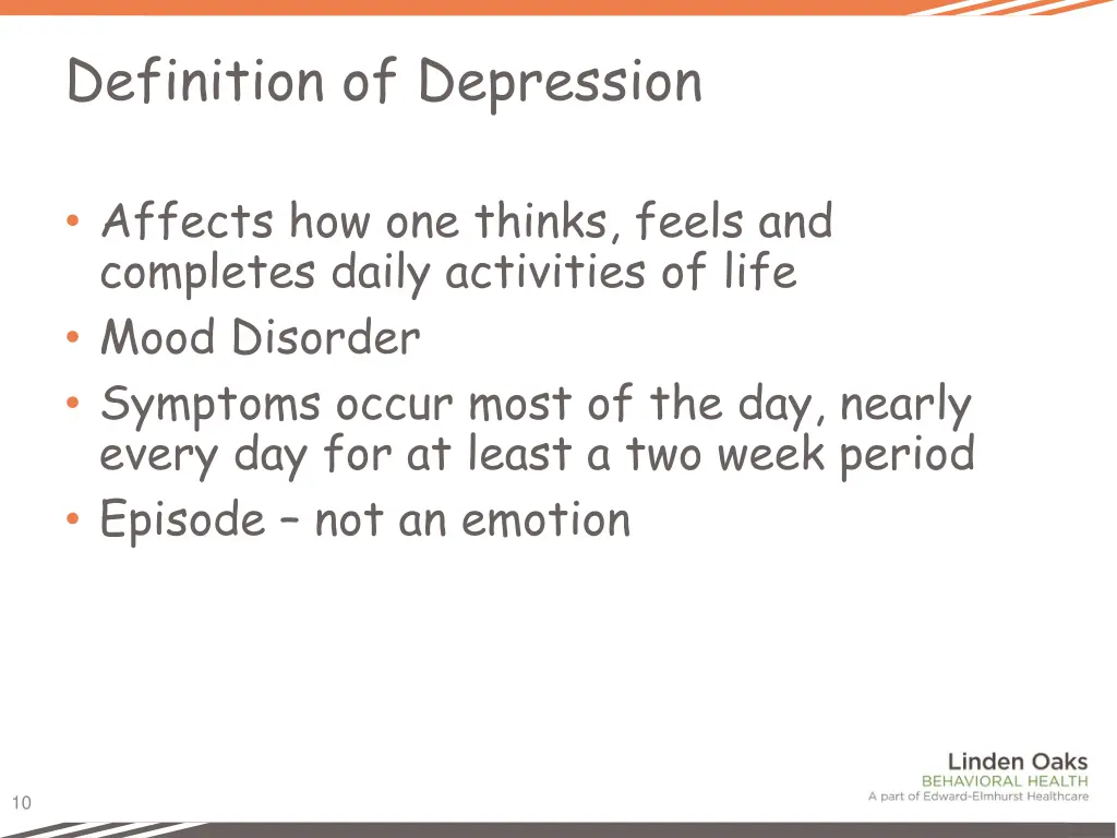 definition of depression