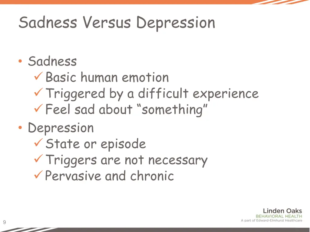 sadness versus depression