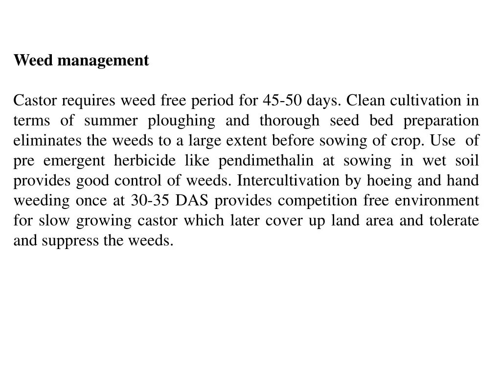 weed management