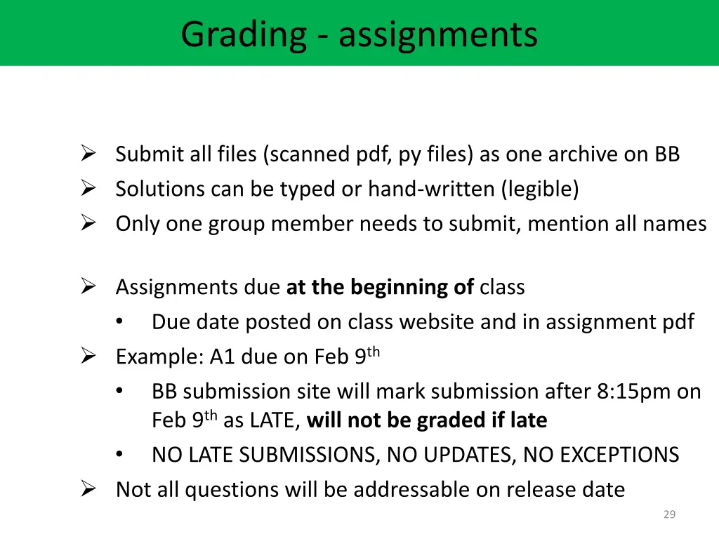 grading assignments 1