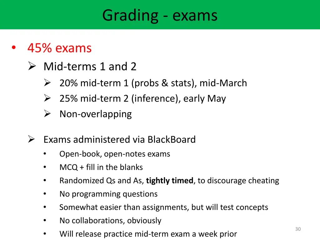 grading exams