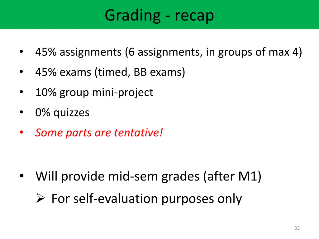 grading recap