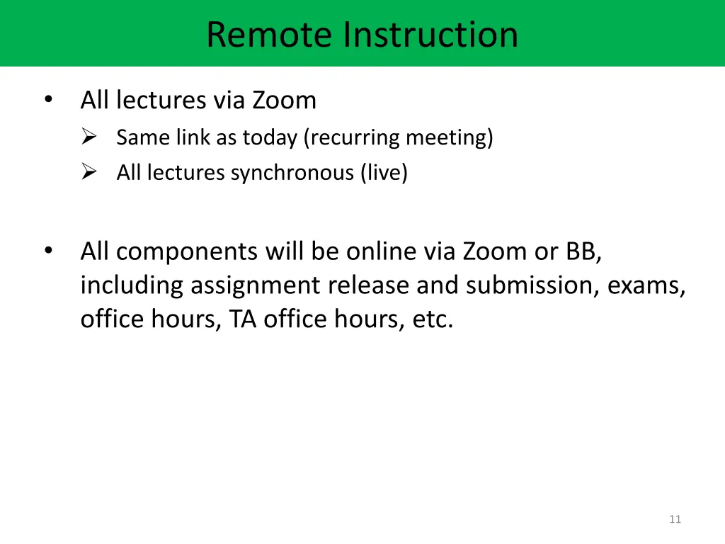 remote instruction