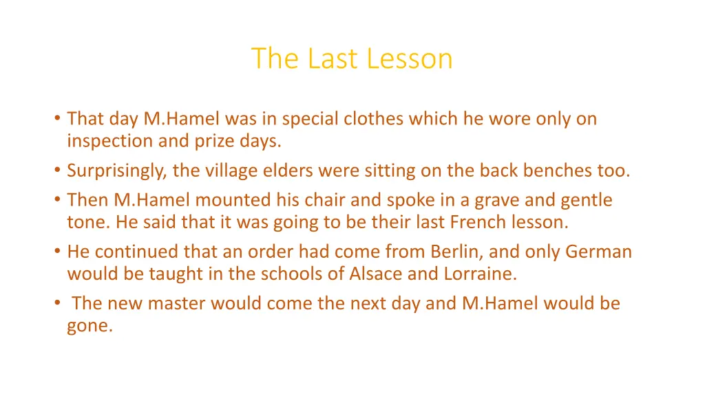 the last lesson 1