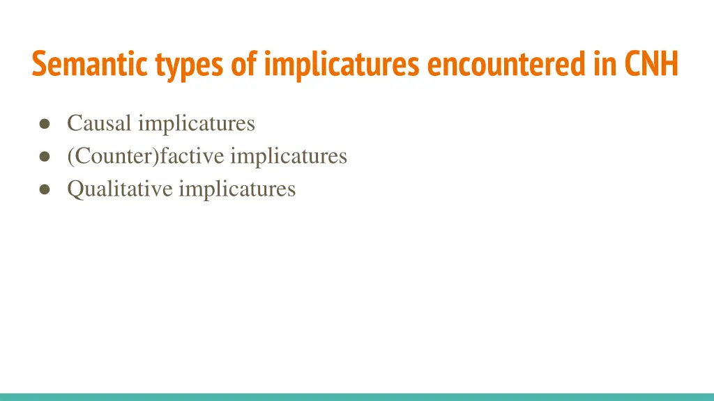 semantic types of implicatures encountered in cnh