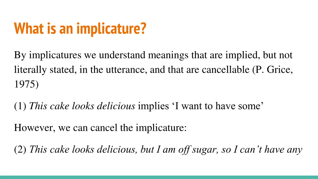 what is an implicature