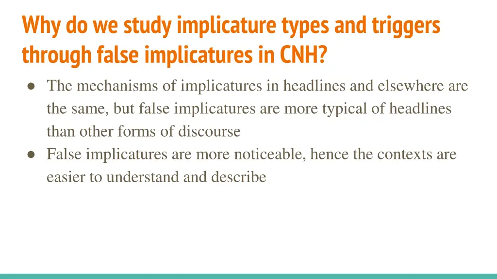 why do we study implicature types and triggers